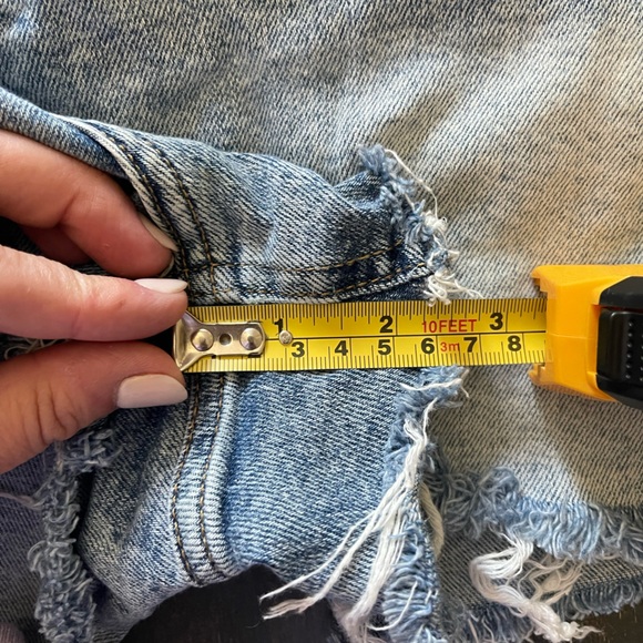 H&M Light Blue Distressed Denim Shorts - Picture 11 of 13